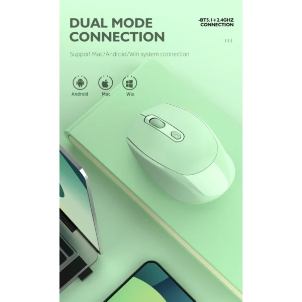 Morzzor M107 wireless mouse Bluetooth dual mode rechargeable mouse mute gaming office notebook mouse