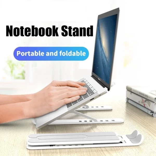 1fe21c05e22158daeca7d99511043603.webp Portable Laptop Stand Foldable Adjustable Support Base Non slip Notebook Holder Healthy Posture