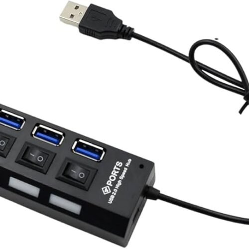 51rnFjA+odL._AC_UF894,1000_QL80_ 4Ports LED USB 2 0 Adapter Hub Power On Off Switch for PC Laptop Computer