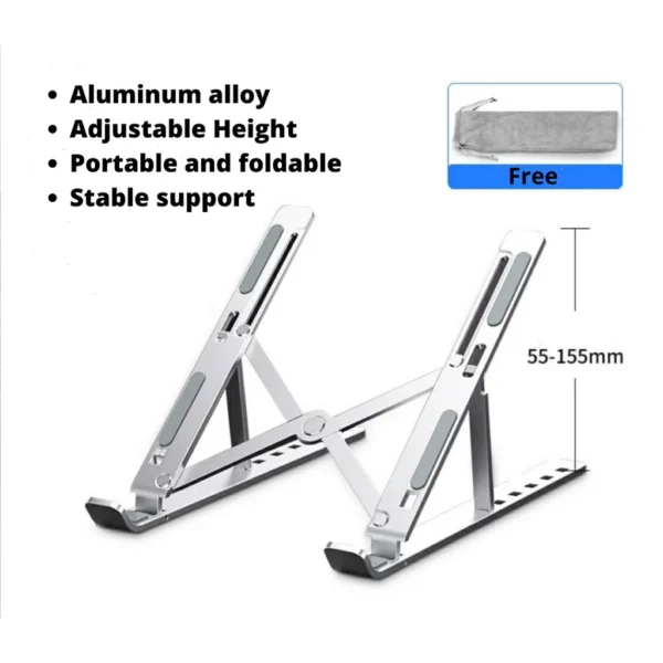 5a815451a8b8e1f41e115b3baaaf7d09.webp Laptop Stand Portable Platform Foldable Stand Adjustable Height Laptop Holder