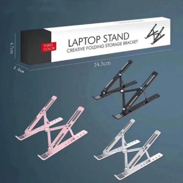 my-11134207-7r98o-lmorq2rhofx272.webp Laptop Holder Stand Adjustable Foldable Portable for Notebook Computer Bracket Lifting Cooling Holder Non slip