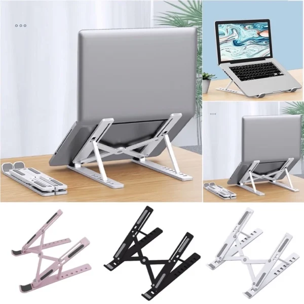 my-11134208-7r98u-lmorqsb0au8md5.webp Laptop Holder Stand Adjustable Foldable Portable for Notebook Computer Bracket Lifting Cooling Holder Non slip