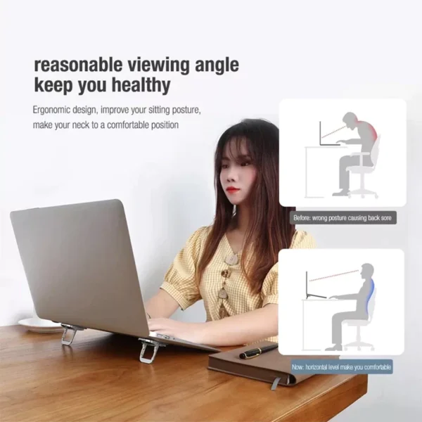my-11134208-7ras8-mc04a6zemdueab.webp Laptop Stand 2PCS Mini Foldable Portable Computer Stand 2 Adjustable Angle Laptop Stand Keyboard Lifting Table